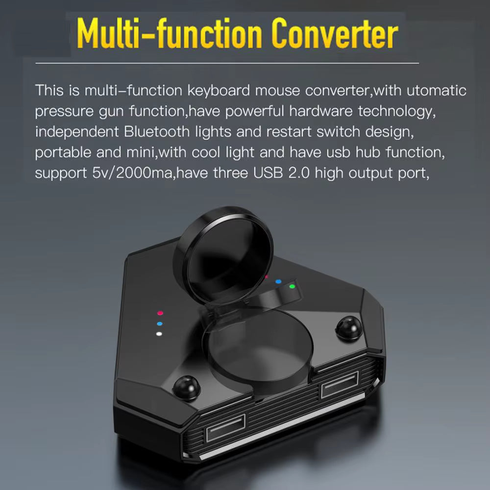 PUBG Mobile Gaming Controller Gamepads Have Cell Phone Holder with One-Handed Keyboard and Mouse Converter for Phone