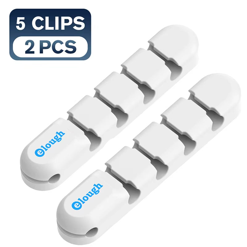 Cable Organizer Silicone USB Cable Winder Management Protector Clip Desk Organizer Holder for Wires Mouse Keyboard Cord