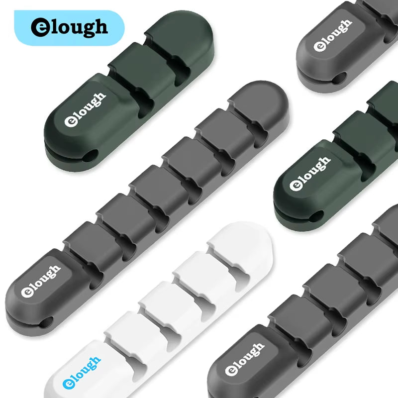 Cable Organizer Silicone USB Cable Winder Management Protector Clip Desk Organizer Holder for Wires Mouse Keyboard Cord