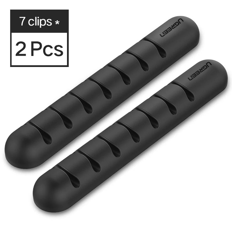 Cable Organizer Silicone USB Cable Winder Flexible Cable Management Clips for Mouse Headphone Earphone Cable Holder