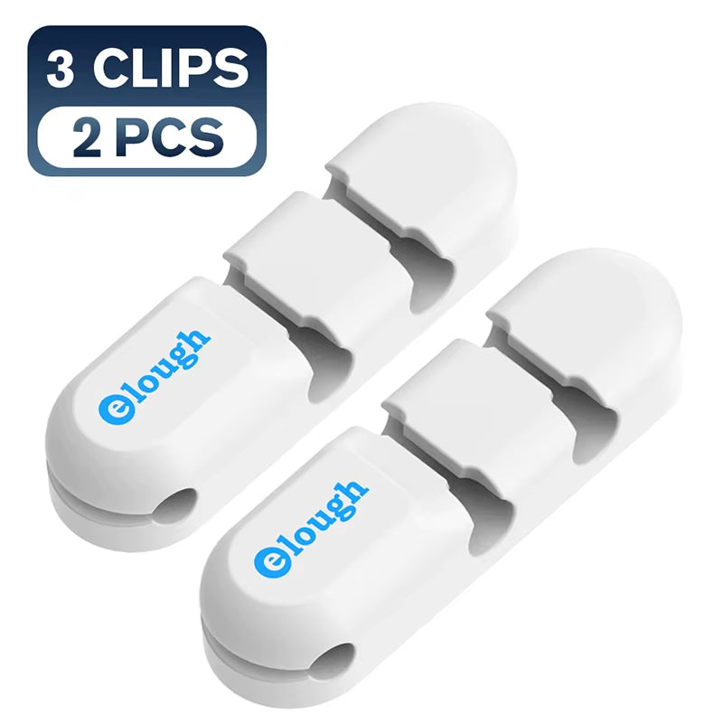 Cable Organizer Silicone USB Cable Winder Management Protector Clip Desk Organizer Holder for Wires Mouse Keyboard Cord