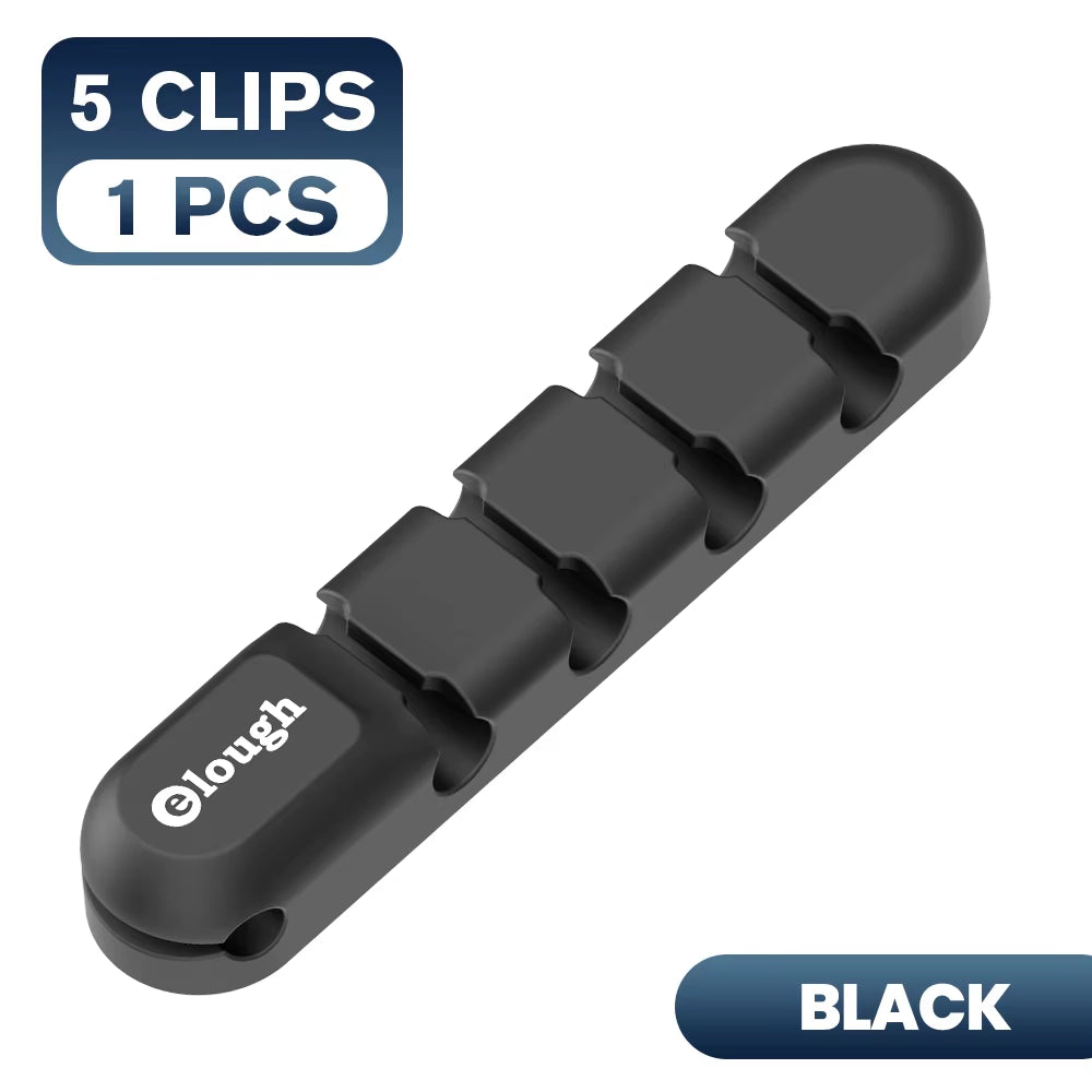 Cable Organizer Silicone USB Cable Winder Management Protector Clip Desk Organizer Holder for Wires Mouse Keyboard Cord